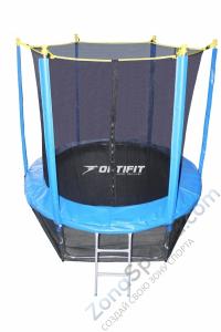 Комплект батут Optifit Like Blue 8ft 2,44 м с защитной сетью и лестницей