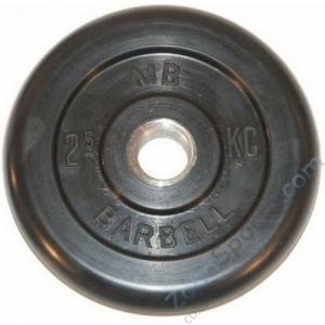 Диск обрезиненый черный MB Barbell MB31-2,5 d-31мм 2,5кг