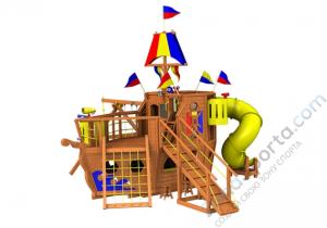 Детская игровая площадка Rainbow Play System Корабль Дизайн 2 (Ship Design 2)