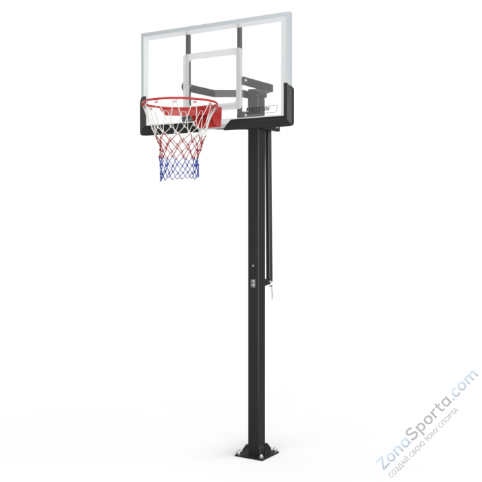 Баскетбольная стойка стационарная UNIX Line B-Stand-TG 54x32 R45 H230-305 см BSTSSTPR305_54TGBK