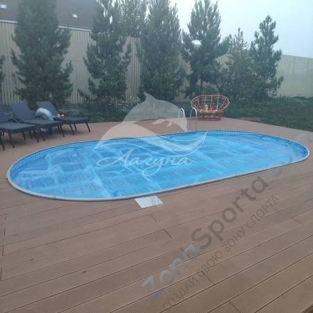 Бассейн Лагуна ТМ248 овальный вкапываемый 6,4 х 3,05 х 1,25 м