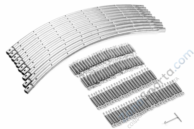 Батут Atlas Sport 374 см - 12ft Pro (усиленные опоры) Blue