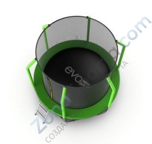 Батут Evo Jump Cosmo 8ft (Green) с нижней сетью