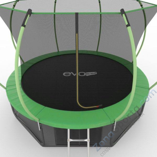 Батут Evo Jump Internal 12ft (Green) с нижней сетью