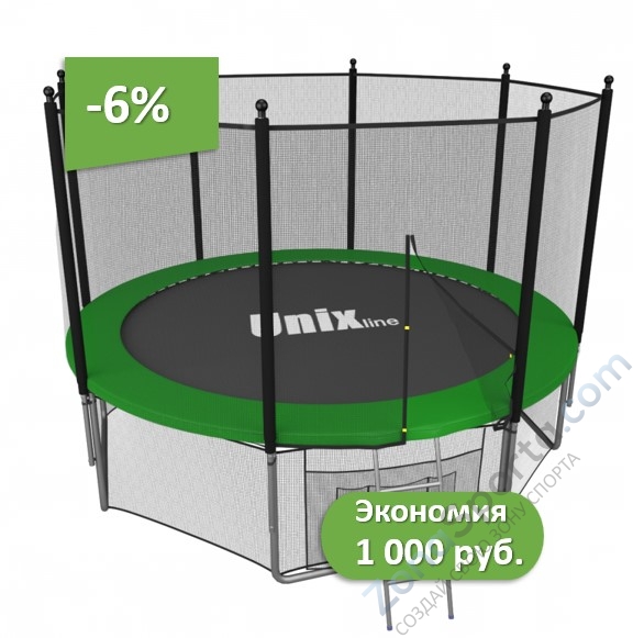 Батут Unix line 8 ft outside (Green)