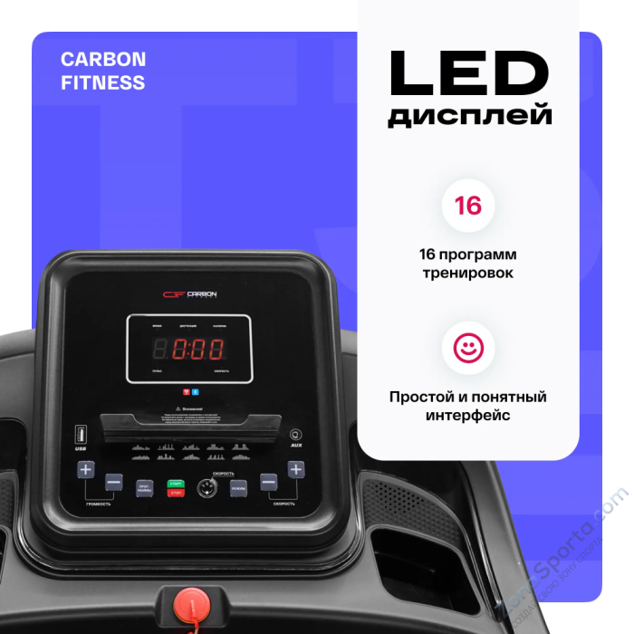Беговая дорожка домашняя Carbon Fitness T306 New