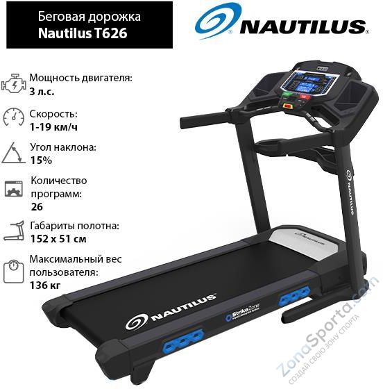 Nautilus t626 folding treadmill review sale