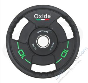 Черный олимпийский полиуретановый диск Oxide OWP02 10 кг