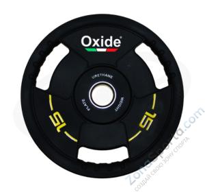 Черный олимпийский полиуретановый диск Oxide OWP02 15 кг