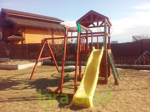 Деревянная детская площадка для дачи Igragrad Панда Фани Gride с рукоходом