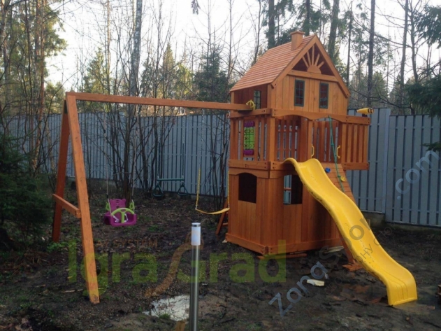 Деревянная детская площадка для дачи Igragrad Шато 2