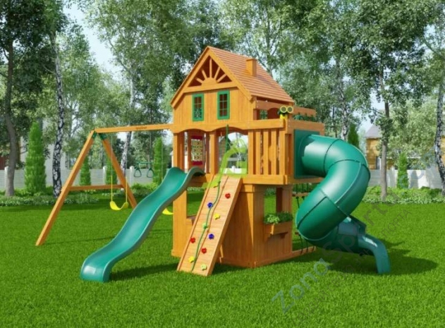 Детские площадки деревянные с домиком и детские игровые комплексы из дерева уличные на выбор