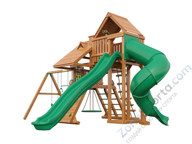 Деревянная детская площадка для дачи Igragrad Крепость Фани Deluxe 3