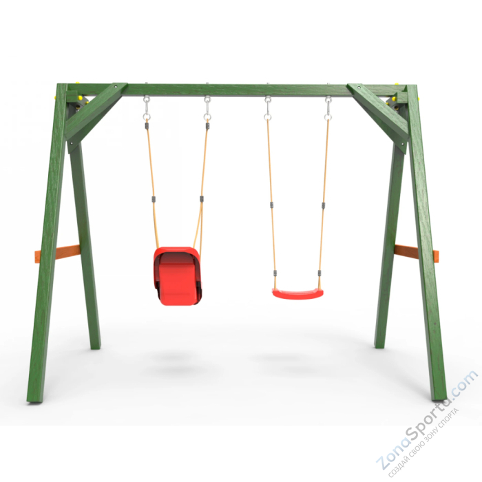 Деревянные качели Пикник 2 Вега (качели для малышей качели долька)