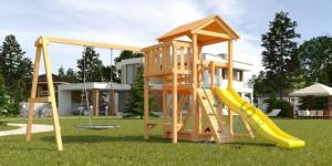 Детская площадка Савушка Мастер 2 с качелями Гнездо 1 метр