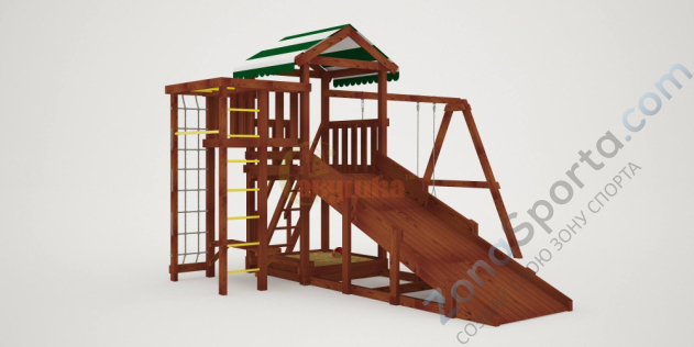 Детская площадка Савушка Мастер 3 (Махагон) 4 сезона