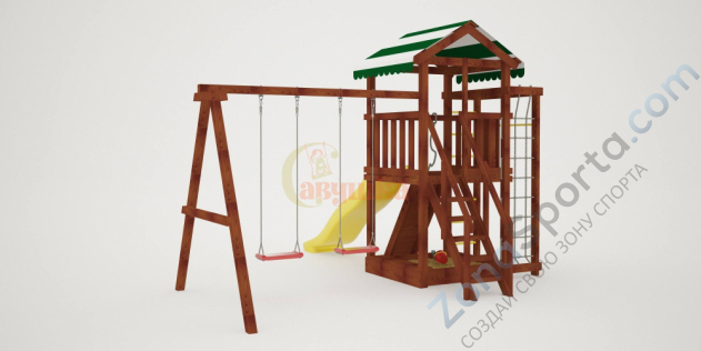Детская площадка Савушка Мастер 5 (Махагон) 4 сезона