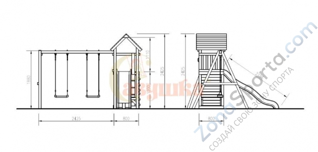 Детская площадка Савушка Мастер 8