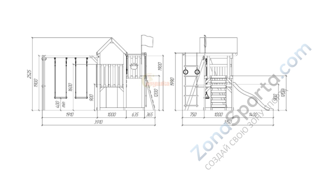Детская площадка Савушка TooSun (Тусун) 3