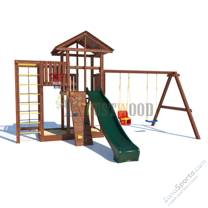 Детская деревянная игровая площадка для улицы дачи CustWood Active 1