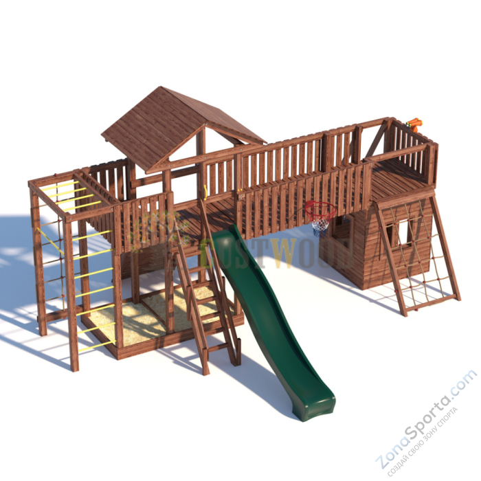 Детская деревянная игровая площадка для улицы дачи CustWood Active 12