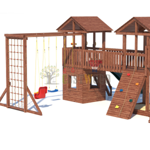 Детская деревянная игровая площадка для улицы дачи CustWood Active 13