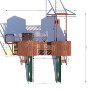 Детская деревянная игровая площадка для улицы дачи CustWood Active 13