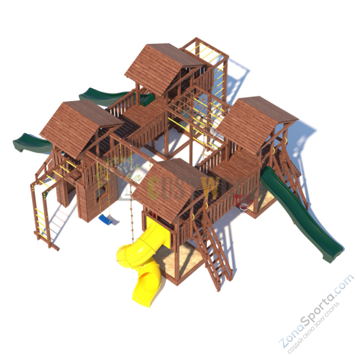 Детская деревянная игровая площадка для улицы дачи CustWood Active 16