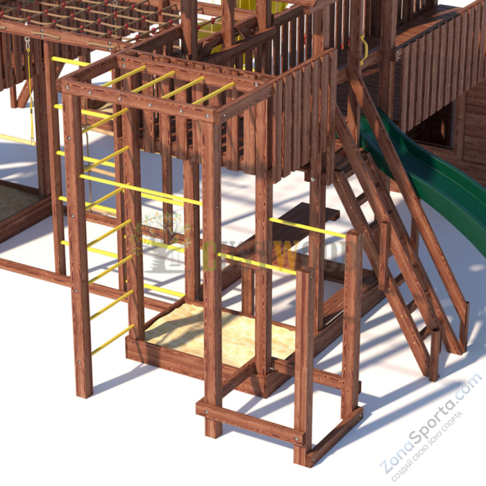 Детская деревянная игровая площадка для улицы дачи CustWood Active 16