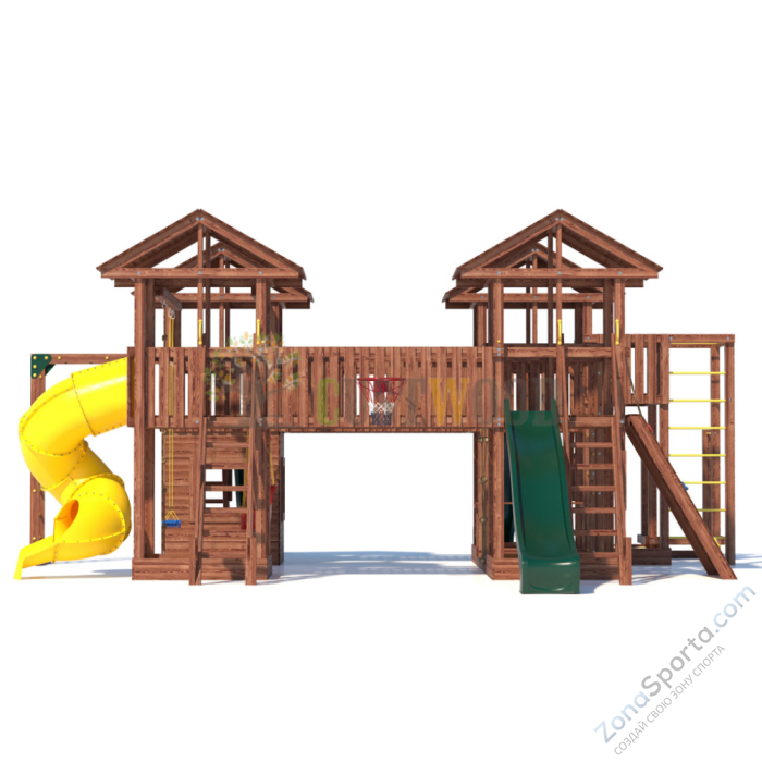 Детская деревянная игровая площадка для улицы дачи CustWood Active 16