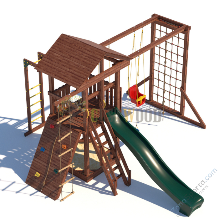 Детская деревянная игровая площадка для улицы дачи CustWood Active 3