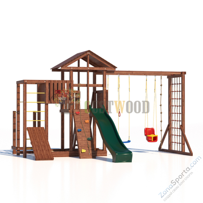 Детская деревянная игровая площадка для улицы дачи CustWood Active 4