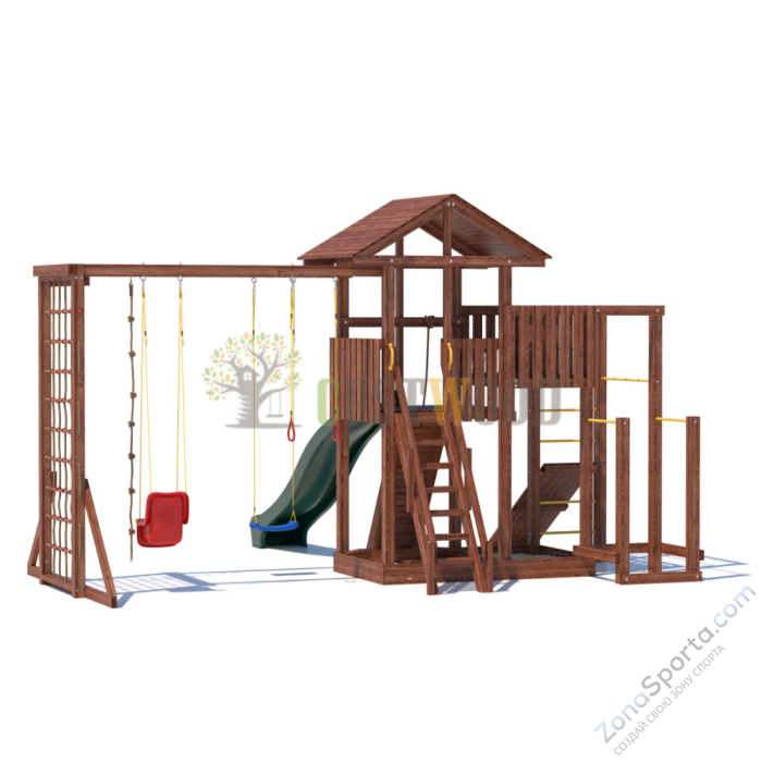 Детская деревянная игровая площадка для улицы дачи CustWood Active 4