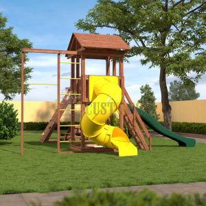 Детская деревянная игровая площадка для улицы дачи CustWood Active 7