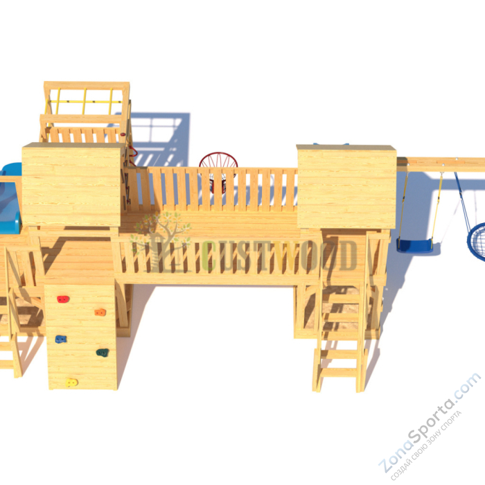 Детская деревянная игровая площадка для улицы дачи CustWood Scout S13