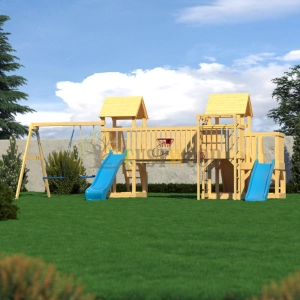Детская деревянная игровая площадка для улицы дачи CustWood Scout S13