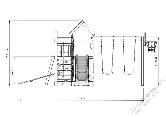 Детская игровая площадка IgraGrad X1