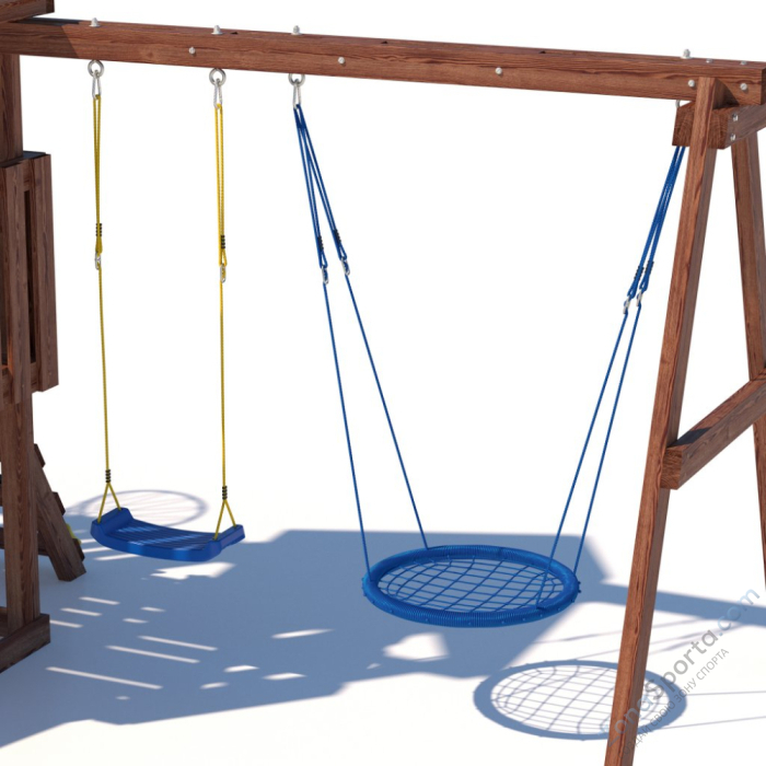 Детская площадка CustWood Junior Color JC9 с деревянной крышей