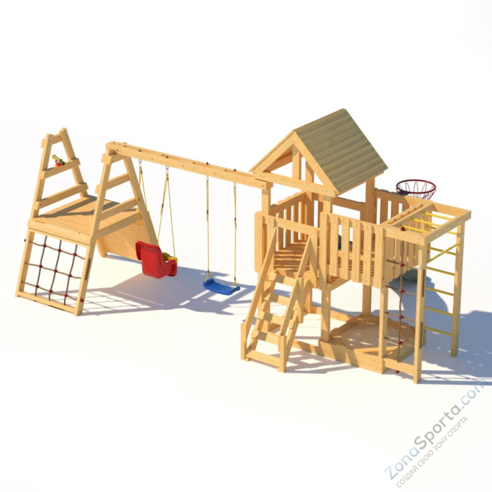 Детская площадка CustWood Junior J15 с деревянной крышей