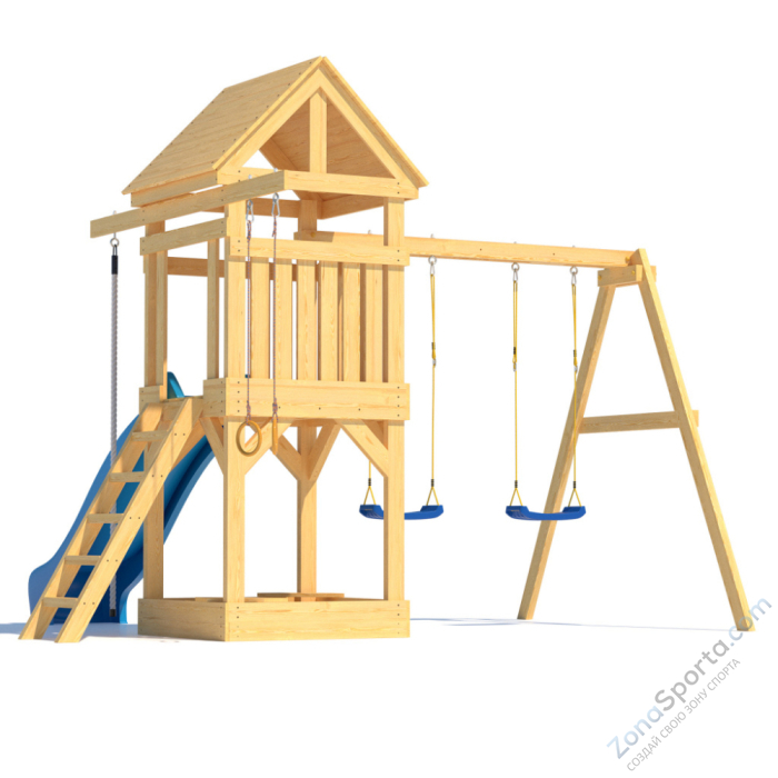 Детская площадка CustWood Scout S1 с деревянной крышей