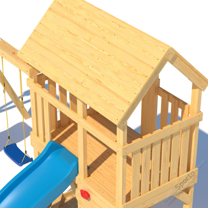 Детская площадка CustWood Scout S3+ с деревянной крышей 