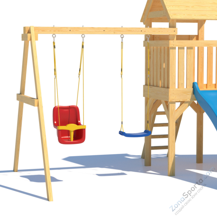 Детская площадка CustWood Scout S7 с деревянной крышей