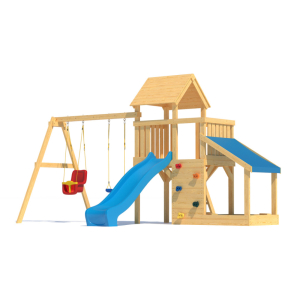 Детская площадка CustWood Scout S7 с деревянной крышей