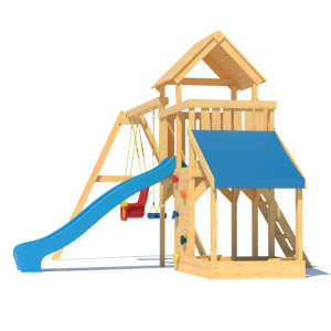 Детская площадка CustWood Scout S7 с деревянной крышей