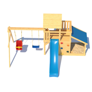 Детская площадка CustWood Scout S7 с деревянной крышей