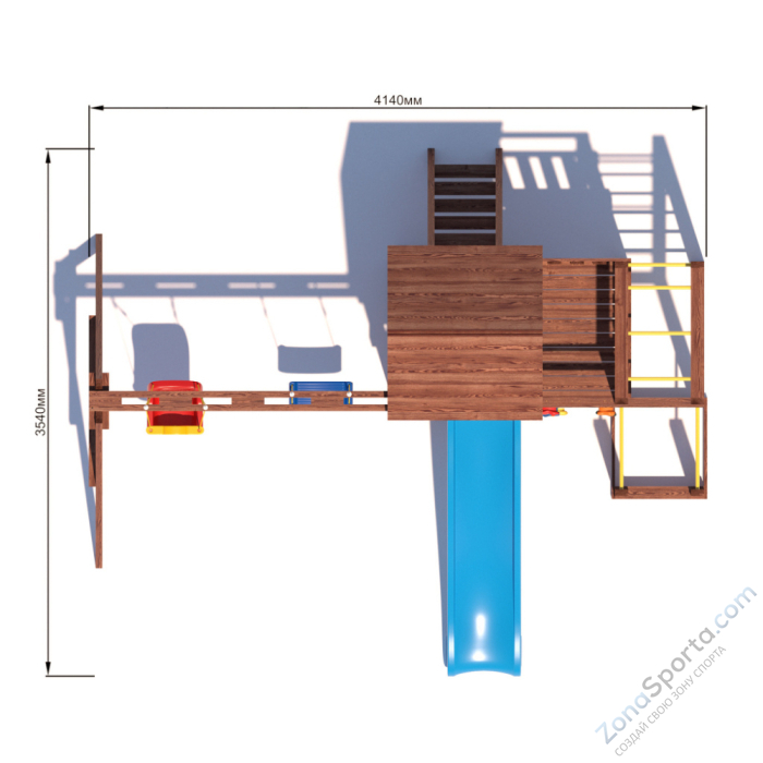 Детская площадка CustWood Scout SC5 с деревянной крышей