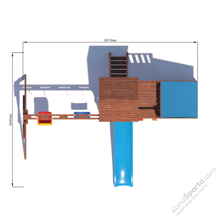 Детская площадка CustWood Scout SC7 с деревянной крышей