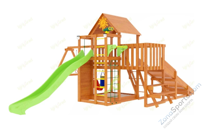Детская площадка IgraGrad Крафт Pro 3 с зимней горкой