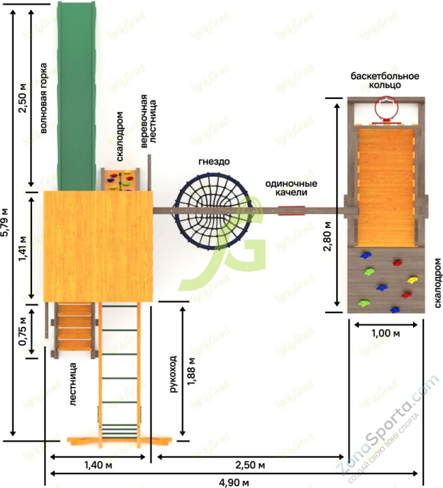 Детская площадка IgraGrad Панда Фани Gride мод.2