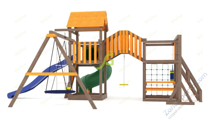 Детская площадка IgraGrad Панда Фани Мостик с трубой